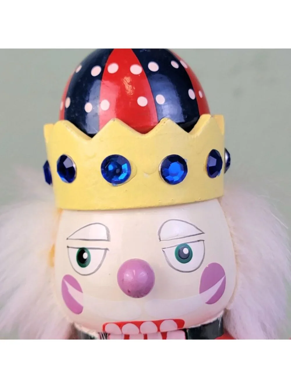 Colorful King Vintage 12 Inch Nutcracker Christmas Home Decor Holiday Jewel Blue